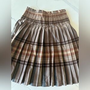 Vintage REVERSIBLE Midi Pleaded Drop Waist Skirt